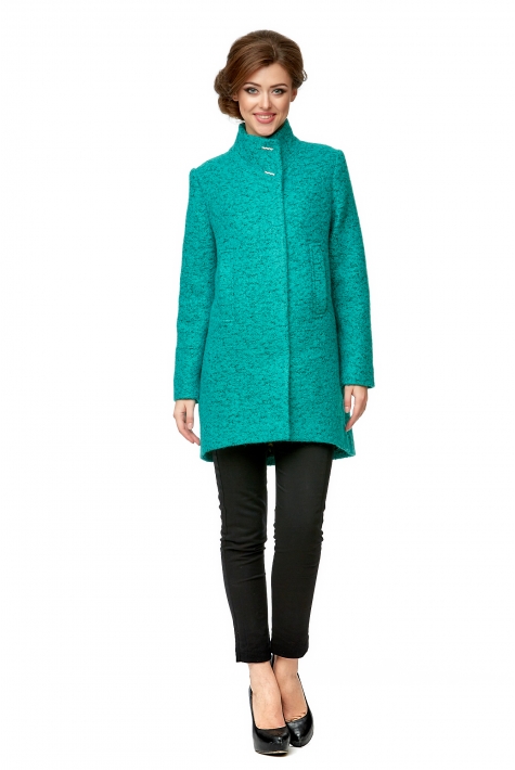 Женское пальто из текстиля с воротником 8008175