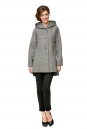 Женское пальто из текстиля с капюшоном 8008178