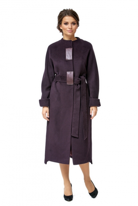 Женское пальто из текстиля с воротником 8008350