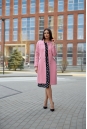 Женское пальто из текстиля с воротником 8008356