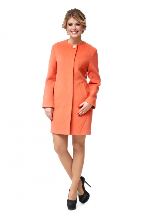 Женское пальто из текстиля с воротником 8008401