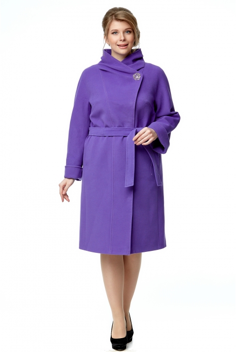 Женское пальто из текстиля с воротником 8008486