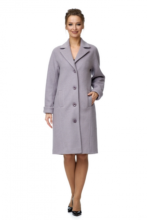 Женское пальто из текстиля с воротником 8008488