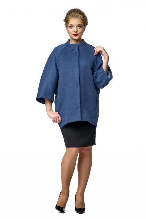 Женское пальто из текстиля с воротником 8008751