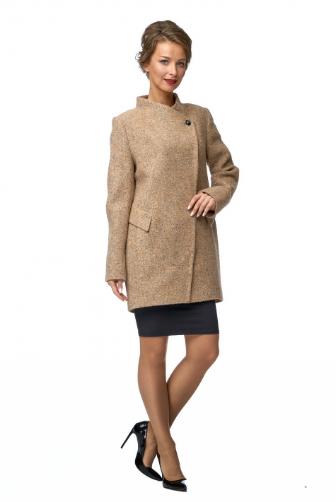 Женское пальто из текстиля с воротником 8008752