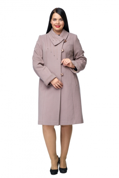 Женское пальто из текстиля с воротником 8008759