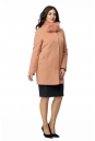 Женское пальто из текстиля с воротником, отделка песец 8008779-2