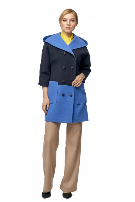 Женское пальто из текстиля с капюшоном 8008792