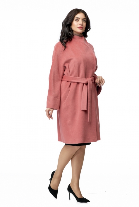 Женское пальто из текстиля с воротником 8008909