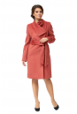 Женское пальто из текстиля с воротником 8009346