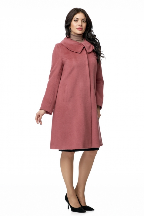 Женское пальто из текстиля с воротником 8009701