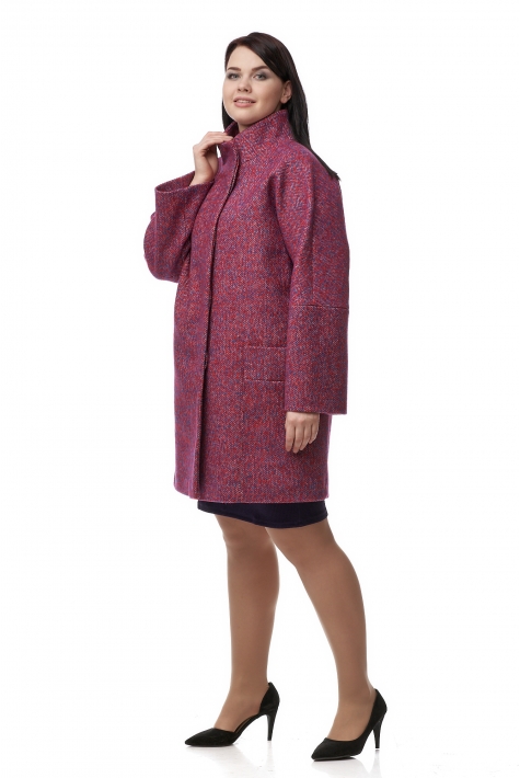 Женское пальто из текстиля с воротником 8009722