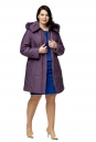 Куртка женская из текстиля с капюшоном, отделка песец 8010004-2
