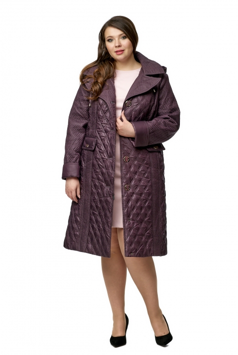 Женское пальто из текстиля с капюшоном 8010062