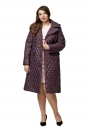 Женское пальто из текстиля с капюшоном 8010062