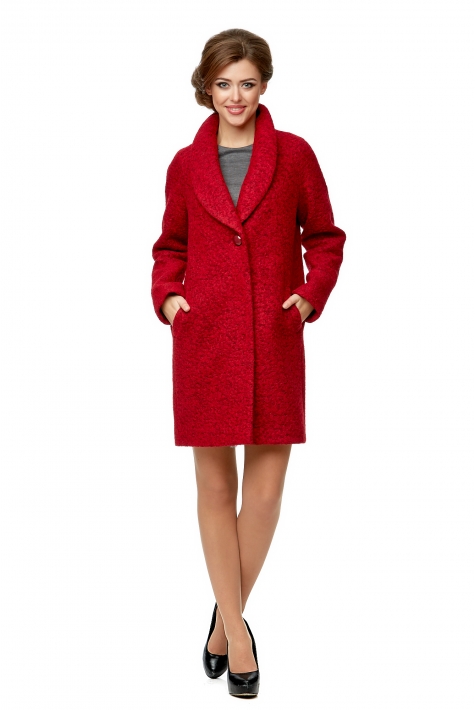 Женское пальто из текстиля с воротником 8010153