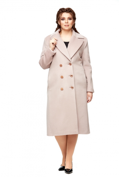 Женское пальто из текстиля с воротником 8011933