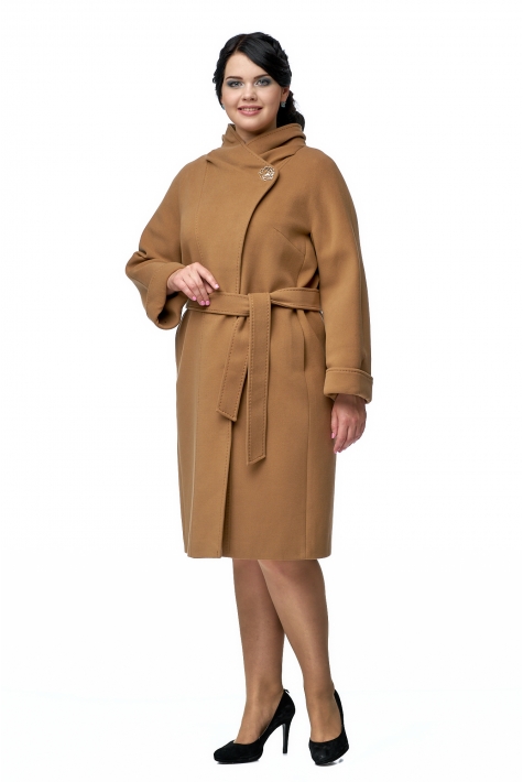 Женское пальто из текстиля с воротником 8012024
