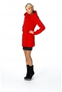 Женское пальто из текстиля с капюшоном 8012034-2