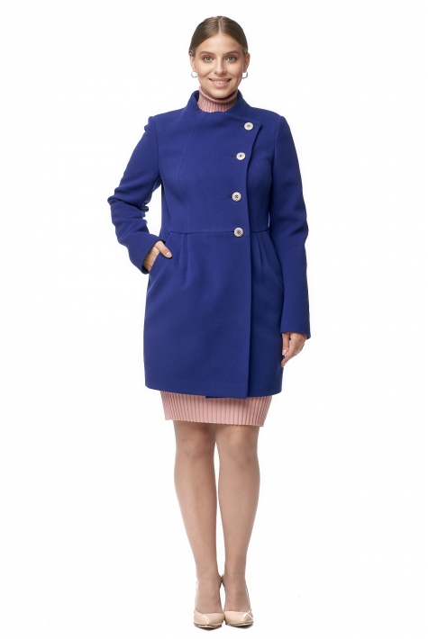 Женское пальто из текстиля с воротником 8012096