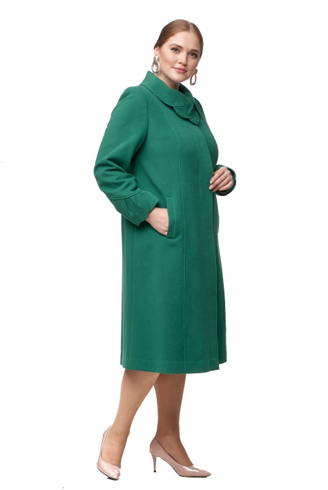 Женское пальто из текстиля с воротником 8012471