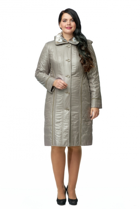 Женское пальто из текстиля с капюшоном 8012518