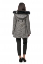 Женское пальто из текстиля с капюшоном, отделка песец 8012607-3