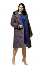 Женское пальто из текстиля с капюшоном, отделка норка 8012622-2