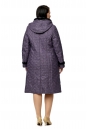 Женское пальто из текстиля с капюшоном, отделка норка 8012628-3