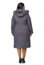 Женское пальто из текстиля с капюшоном, отделка песец 8012629-3