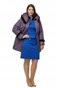 Куртка женская из текстиля с капюшоном, отделка кролик 8012664
