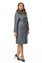 Женское пальто из текстиля с капюшоном, отделка искусственный мех 8012692-2