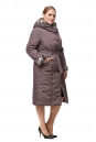 Женское пальто из текстиля с капюшоном, отделка искусственный мех 8012719-2