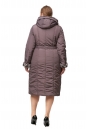 Женское пальто из текстиля с капюшоном, отделка искусственный мех 8012719-3