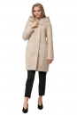 Женское пальто из текстиля с капюшоном 8012746