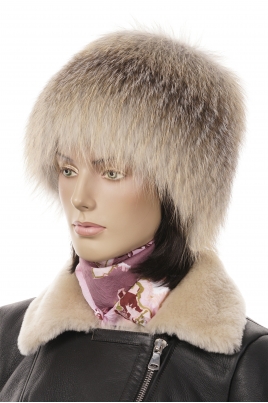 Женская меховая шапка ушанка из лисы - Kaminsky Store