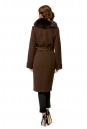 Женское пальто из текстиля с воротником, отделка песец 8015897-3