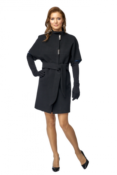 Женское пальто из текстиля с воротником 8015911