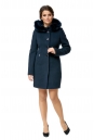 Женское пальто из текстиля с воротником, отделка песец 8016379-2