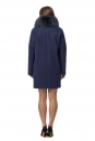 Женское пальто из текстиля с воротником, отделка песец 8019101-3