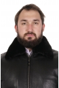 Мужская кожаная куртка из натуральной кожи на меху с воротником 8022759-9