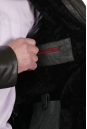Мужская кожаная куртка из натуральной кожи на меху с капюшоном, отделка енот 8022843-5