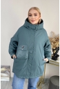 Женское пальто из текстиля с капюшоном 8024102