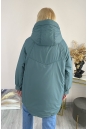 Женское пальто из текстиля с капюшоном 8024102-5