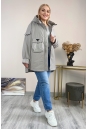 Женское пальто из текстиля с капюшоном 8024103-4