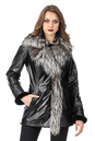 Женская кожаная куртка из натуральной кожи на меху с воротником, отделка лиса 3600246