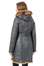Женское кожаное пальто из натуральной кожи на меху с капюшоном 3600251-3