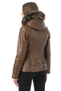 Женская кожаная куртка из натуральной кожи на меху с капюшоном, отделка лиса 3600262-3