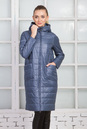 Женское пальто из текстиля с капюшоном 1000379