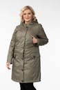 Женское пальто из текстиля с капюшоном 1001253
